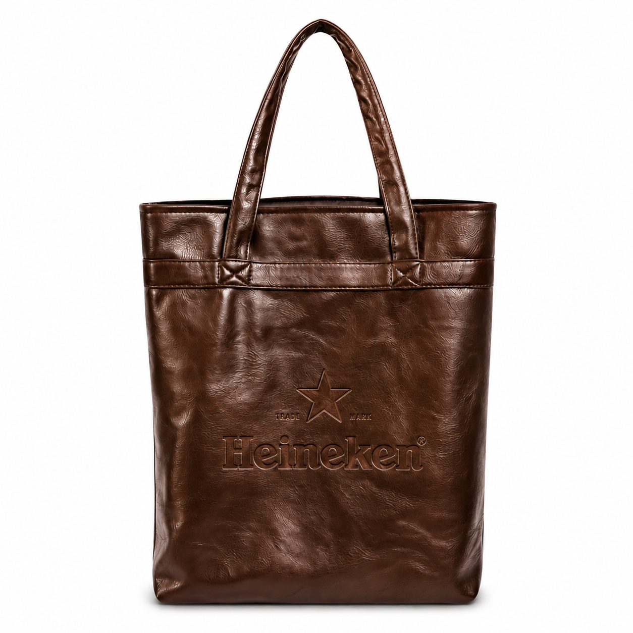 4-Bottle Leather Salesperson Tote Bag