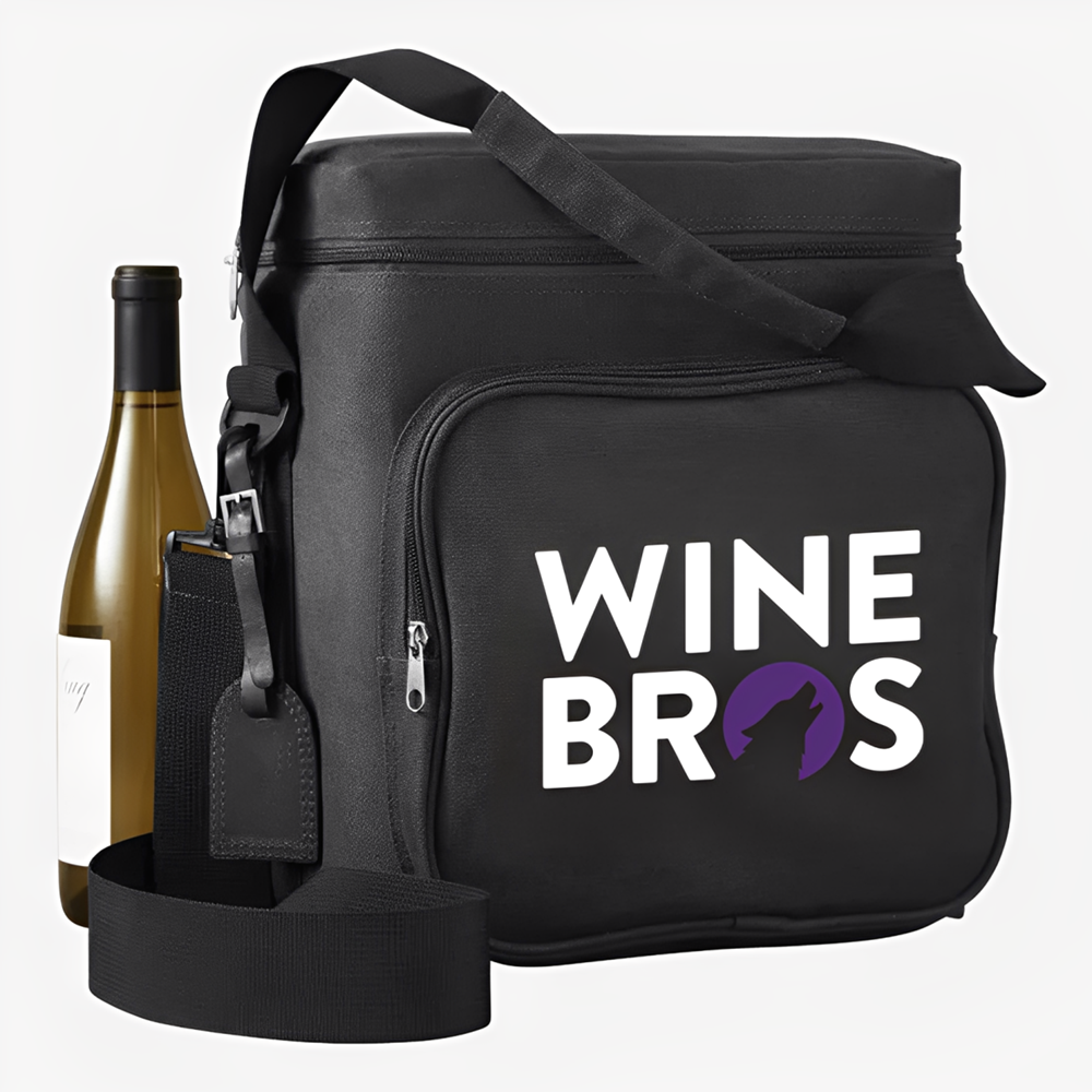 6-Bottle Insulated Canvas Wine Bag