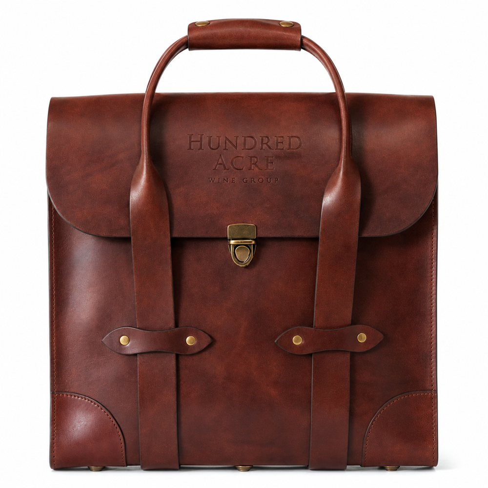 3-Bottle Leather Bag