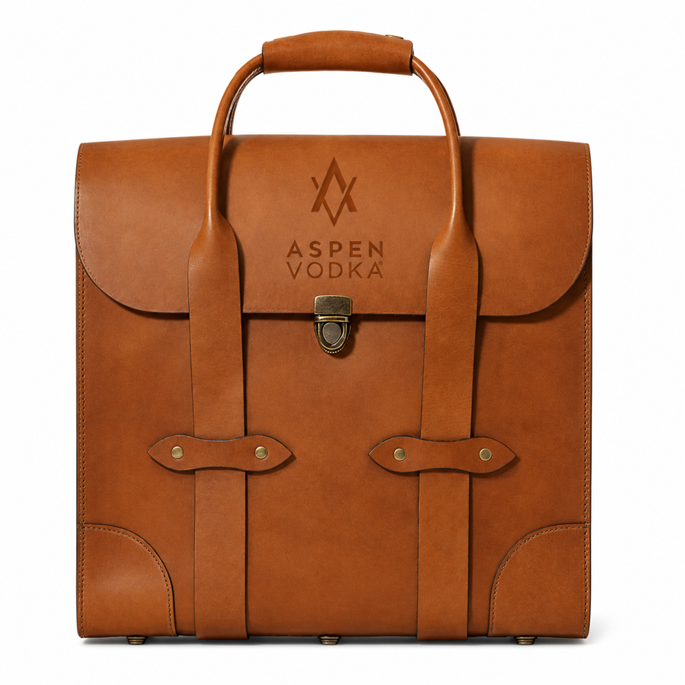 3-Bottle Leather Bag