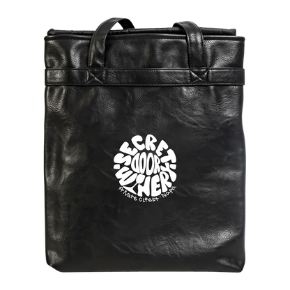 4-Bottle Leather Salesperson Tote Bag