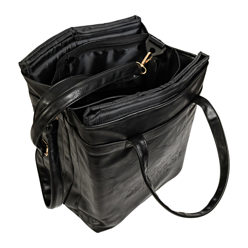 4-Bottle Leather Salesperson Tote Bag