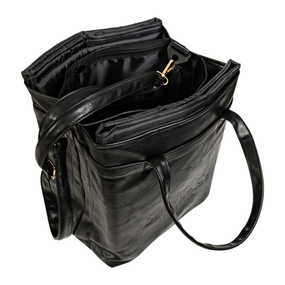 4-Bottle Leather Salesperson Tote Bag