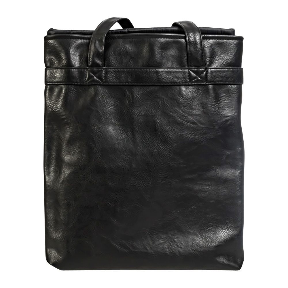 4-Bottle Leather Salesperson Tote Bag