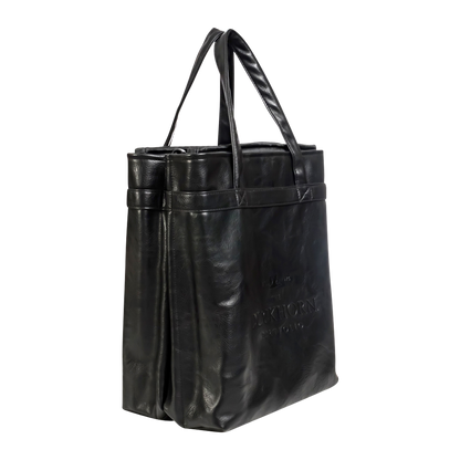 4-Bottle Leather Salesperson Tote Bag
