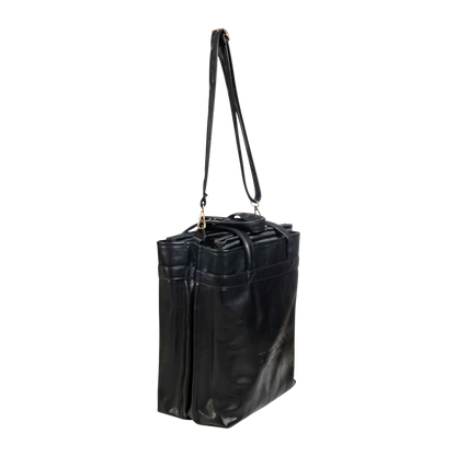 4-Bottle Leather Salesperson Tote Bag
