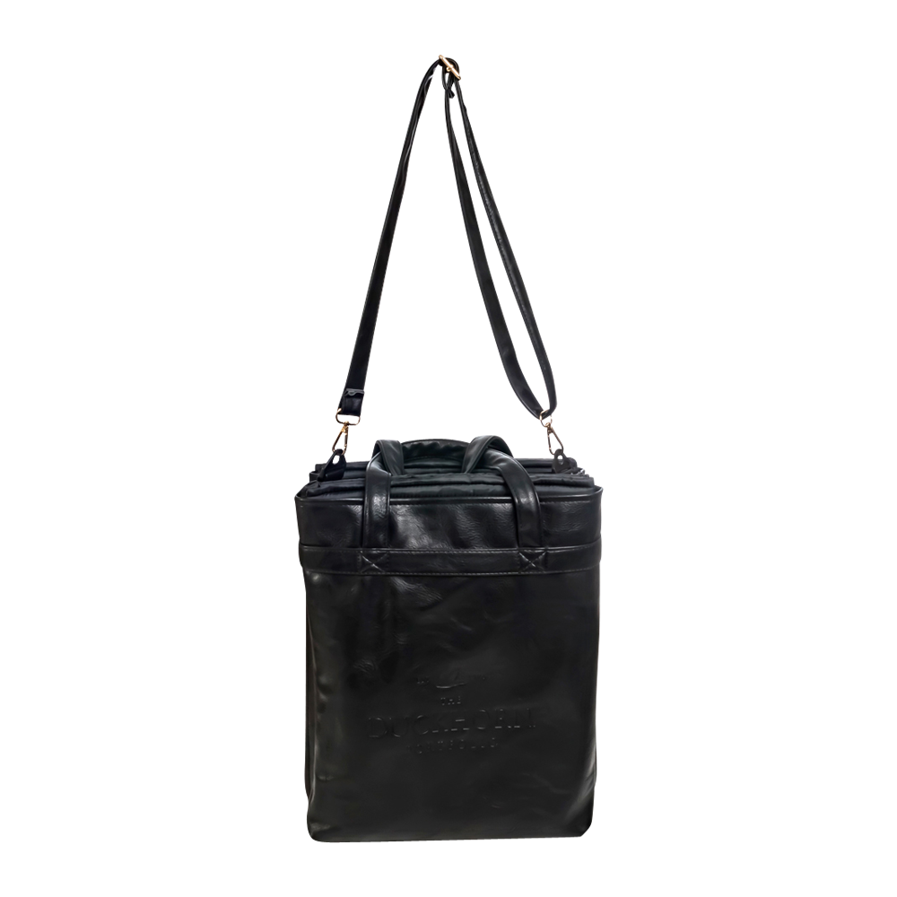 4-Bottle Leather Salesperson Tote Bag
