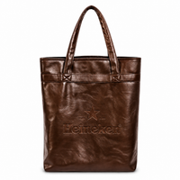 4-Bottle Leather Salesperson Tote Bag
