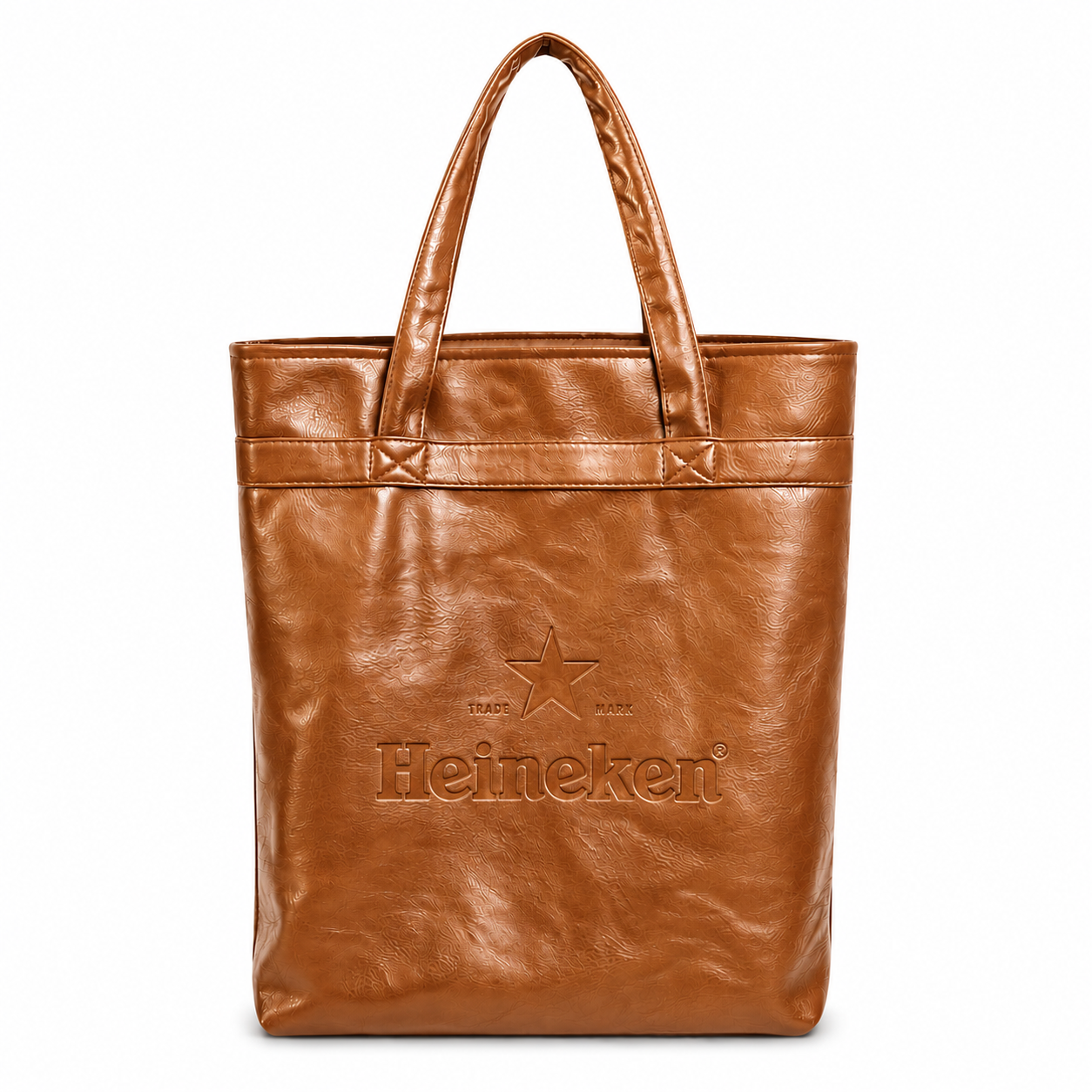 4-Bottle Leather Salesperson Tote Bag