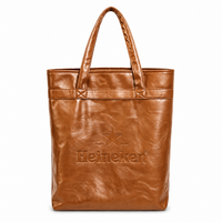 4-Bottle Leather Salesperson Tote Bag