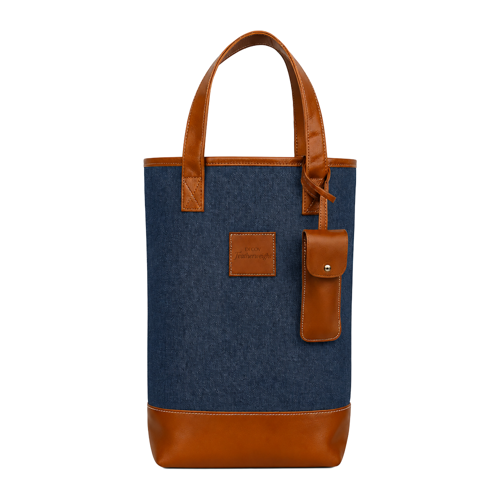 2-Bottle Elegant Nylon Wine Tote