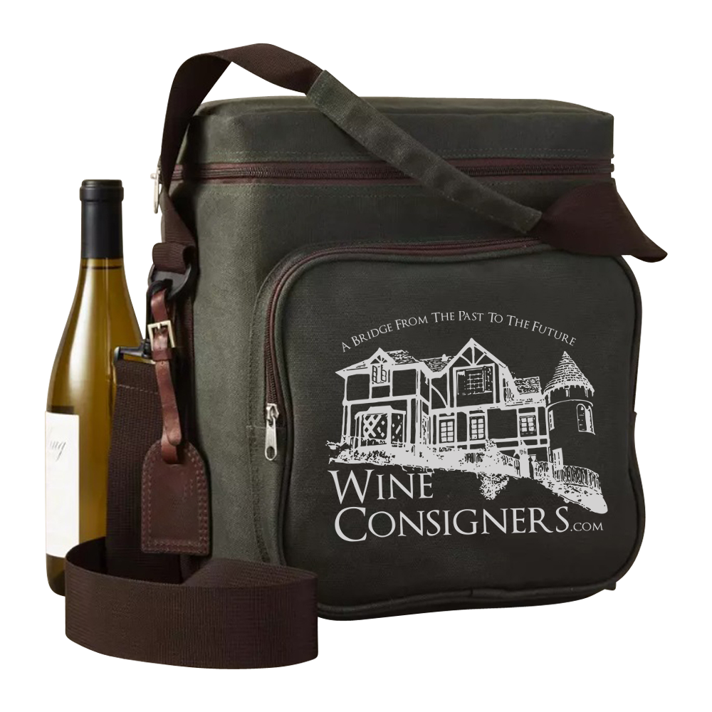 6-Bottle Insulated Canvas Wine Bag
