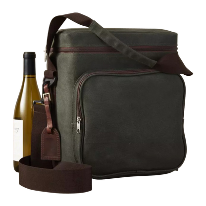 6-Bottle Insulated Canvas Wine Bag