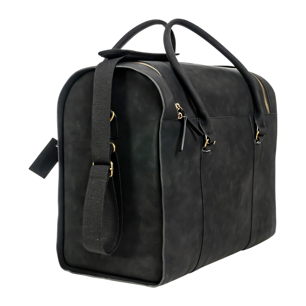 6-Bottle Leather Wine Duffel Bag