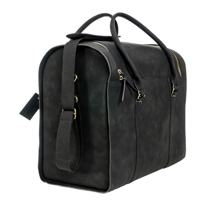 6-Bottle Leather Wine Duffel Bag