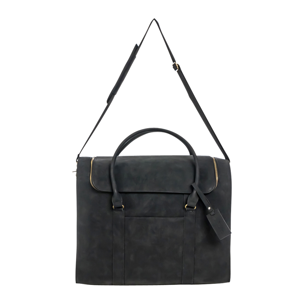 6-Bottle Leather Wine Duffel Bag
