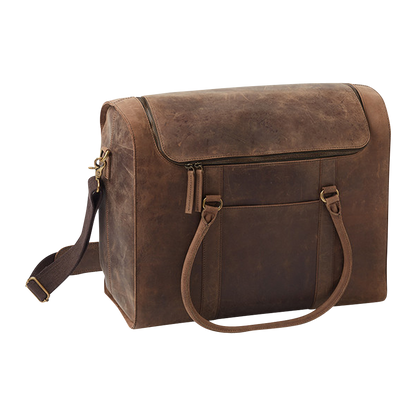 6-Bottle Leather Wine Duffel Bag