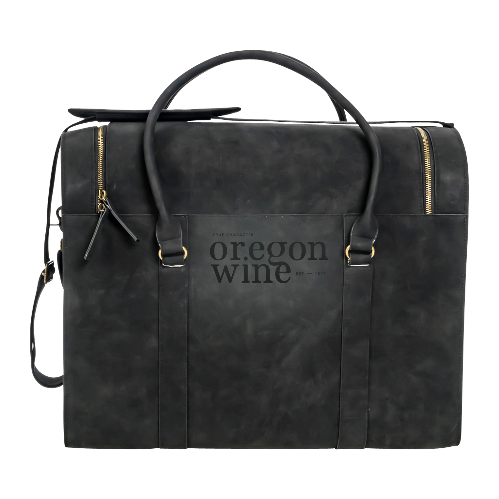 6-Bottle Leather Wine Duffel Bag