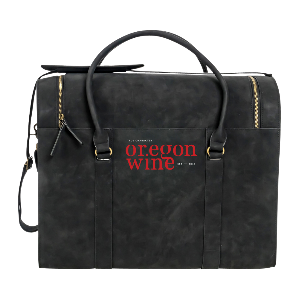 6-Bottle Leather Wine Duffel Bag