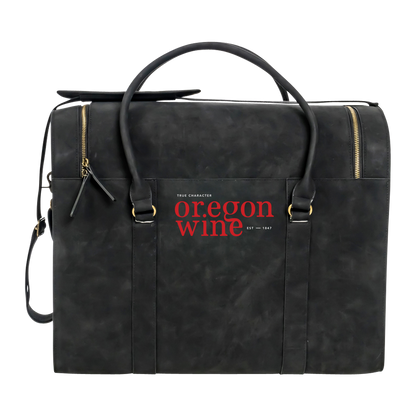6-Bottle Leather Wine Duffel Bag