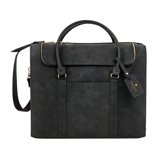 6-Bottle Leather Wine Duffel Bag