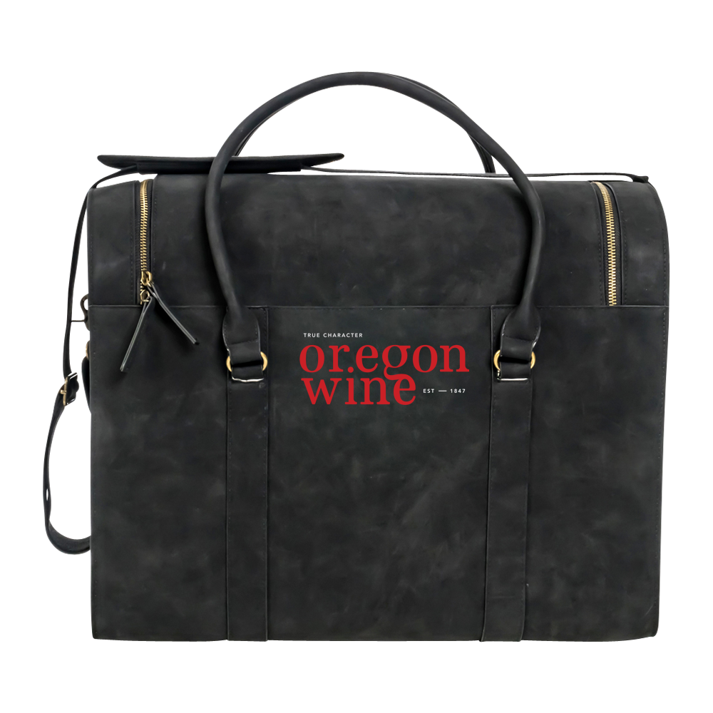 6-Bottle Leather Wine Duffel Bag