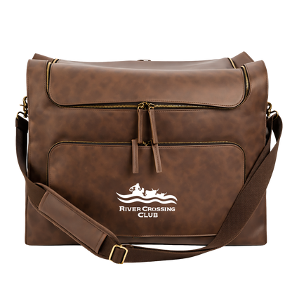 6-Bottle Leather Salesperson Backpack (Brown)