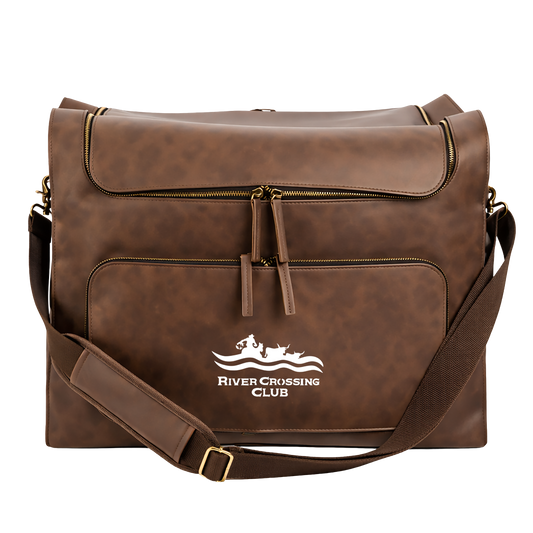 6-Bottle Leather Salesperson Backpack (Brown)