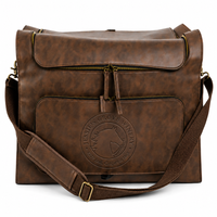 6-Bottle Leather Salesperson Backpack (Brown)