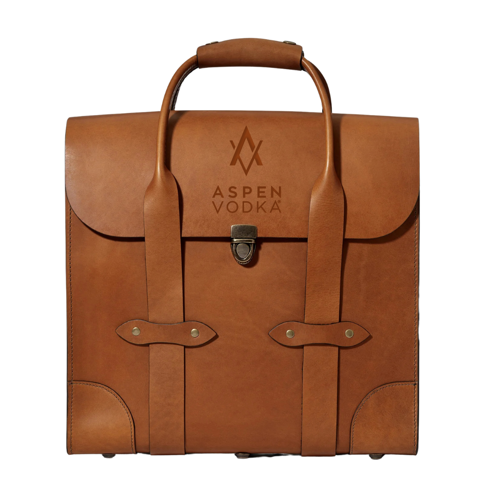 3-Bottle Leather Bag