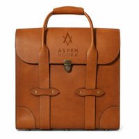 3-Bottle Leather Bag